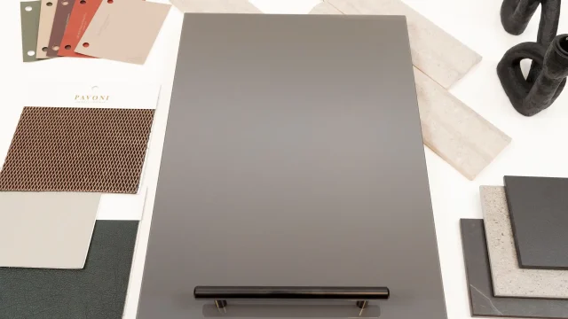 Glossy Grey, Frameless Melamine